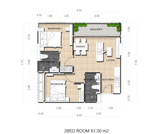 Dusit Grand Park 2 - Floor Plan