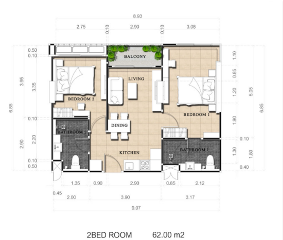 Dusit Grand Park 2 - Floor Plan