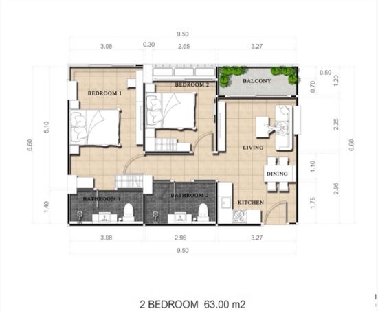 Dusit Grand Park 2 - Floor Plan