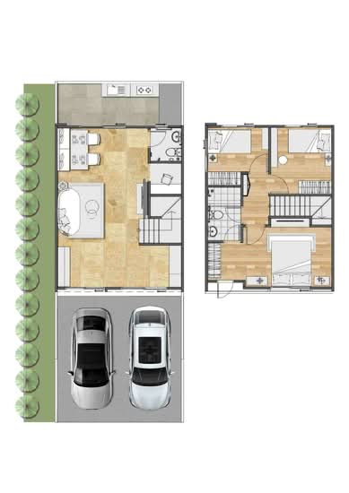 Gusto Town Home Petkasem - Thaweewattana - Floor Plan