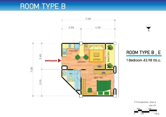 Piman Lakeside Condo : พิมาน เลคไซด์ คอนโด - Floor Plan