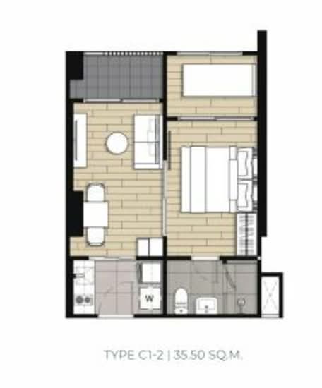 Niche Mono Itsaraphap : นิช โมโน อิสรภาพ - Floor Plan