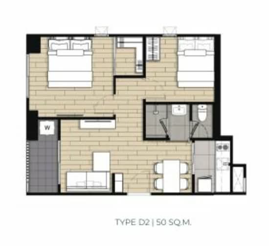 Niche Mono Itsaraphap : นิช โมโน อิสรภาพ - Floor Plan