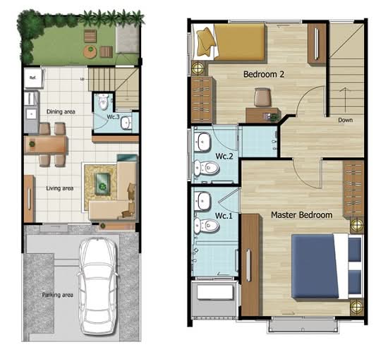 Villaggio Rangsit-Klong 3 : วิลเลจจิโอ รังสิต-คลอง 3 - Floor Plan