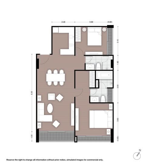 Noble Above Wireless-Ruamrudee : โนเบิล อเบิฟ ไวร์เลส-ร่วมฤดี - Floor Plan