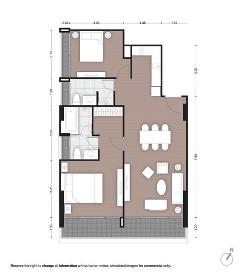 Noble Above Wireless-Ruamrudee : โนเบิล อเบิฟ ไวร์เลส-ร่วมฤดี - Floor Plan