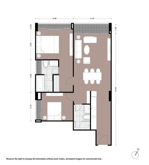 Noble Above Wireless-Ruamrudee : โนเบิล อเบิฟ ไวร์เลส-ร่วมฤดี - Floor Plan
