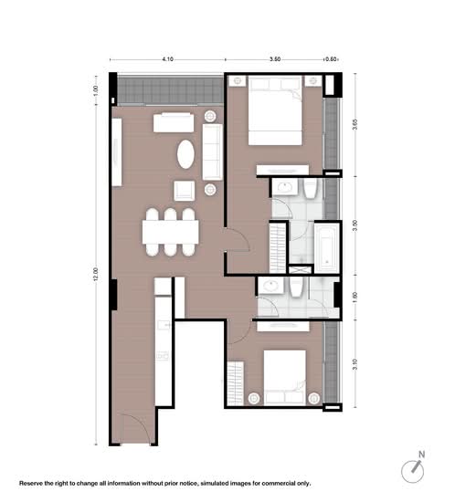 Noble Above Wireless-Ruamrudee : โนเบิล อเบิฟ ไวร์เลส-ร่วมฤดี - Floor Plan