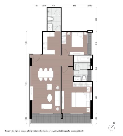 Noble Above Wireless-Ruamrudee : โนเบิล อเบิฟ ไวร์เลส-ร่วมฤดี - Floor Plan