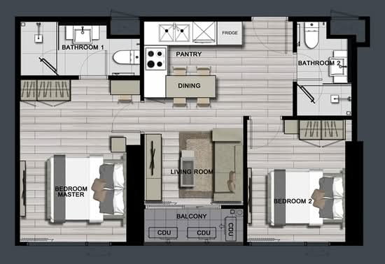 The Politan Rive - Floor Plan