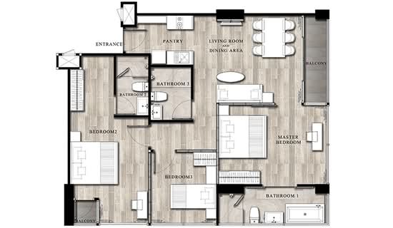 Infinity One Condominium : อินฟินิตี้ วัน คอนโดมิเนียม - Floor Plan