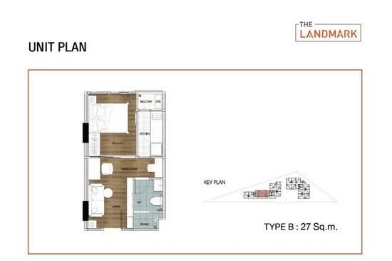 The Landmark Condo Pluak Daeng : เดอะ แลนด์มาร์ค คอนโด ปลวกแดง  - Floor Plan