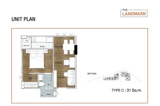 The Landmark Condo Pluak Daeng : เดอะ แลนด์มาร์ค คอนโด ปลวกแดง  - Floor Plan