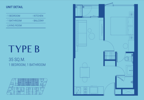Skyrise Avenue Sukhumvit 64 - Floor Plan