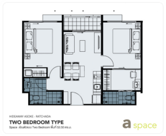 A Space Hideaway Asoke-Ratchada - Floor Plan