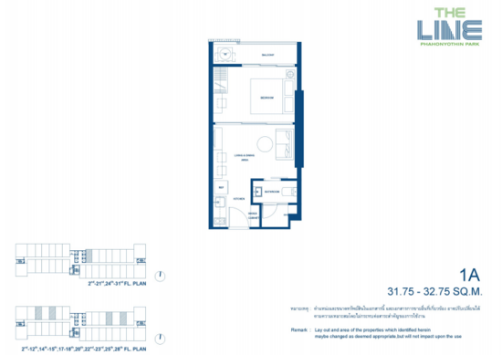 The Line Phahonyothin Park : เดอะ ไลน์ พหลโยธิน พาร์ค - Floor Plan