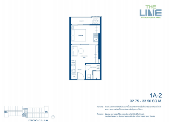 The Line Phahonyothin Park : เดอะ ไลน์ พหลโยธิน พาร์ค - Floor Plan