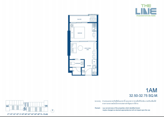 The Line Phahonyothin Park : เดอะ ไลน์ พหลโยธิน พาร์ค - Floor Plan