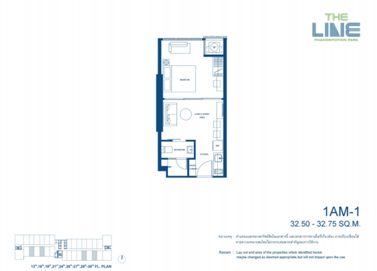 The Line Phahonyothin Park : เดอะ ไลน์ พหลโยธิน พาร์ค - Floor Plan