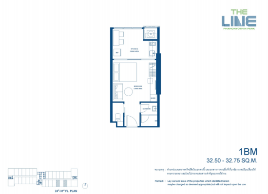 The Line Phahonyothin Park : เดอะ ไลน์ พหลโยธิน พาร์ค - Floor Plan