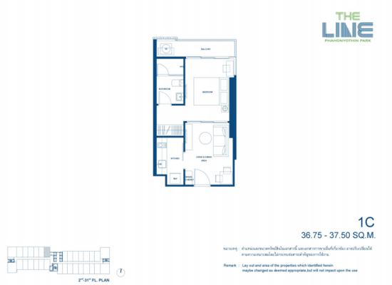 The Line Phahonyothin Park : เดอะ ไลน์ พหลโยธิน พาร์ค - Floor Plan