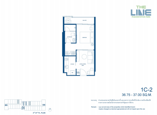 The Line Phahonyothin Park : เดอะ ไลน์ พหลโยธิน พาร์ค - Floor Plan