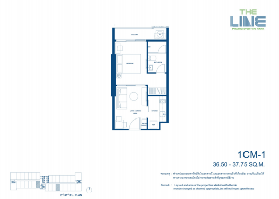 The Line Phahonyothin Park : เดอะ ไลน์ พหลโยธิน พาร์ค - Floor Plan