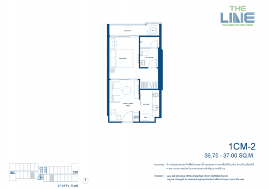 The Line Phahonyothin Park : เดอะ ไลน์ พหลโยธิน พาร์ค - Floor Plan