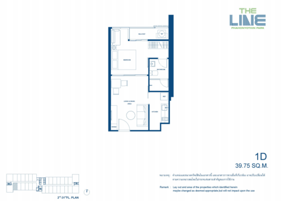 The Line Phahonyothin Park : เดอะ ไลน์ พหลโยธิน พาร์ค - Floor Plan