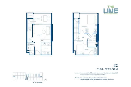 The Line Phahonyothin Park : เดอะ ไลน์ พหลโยธิน พาร์ค - Floor Plan