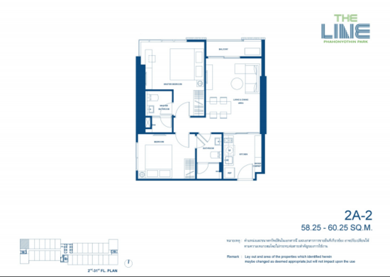 The Line Phahonyothin Park : เดอะ ไลน์ พหลโยธิน พาร์ค - Floor Plan