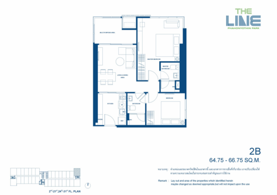 The Line Phahonyothin Park : เดอะ ไลน์ พหลโยธิน พาร์ค - Floor Plan