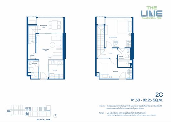 The Line Phahonyothin Park : เดอะ ไลน์ พหลโยธิน พาร์ค - Floor Plan