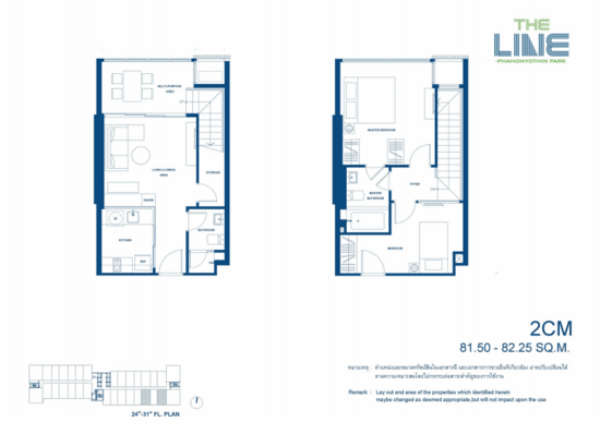 The Line Phahonyothin Park : เดอะ ไลน์ พหลโยธิน พาร์ค - Floor Plan