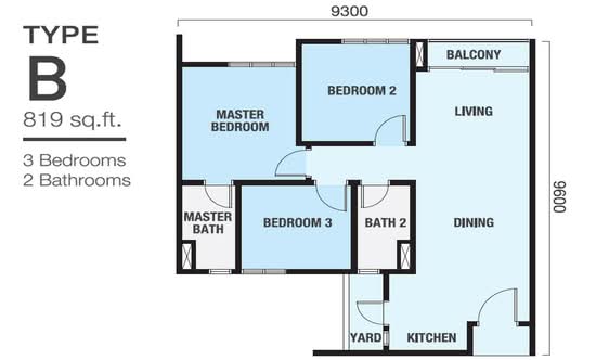 The Birch - Floor Plan - iProperty.com.my