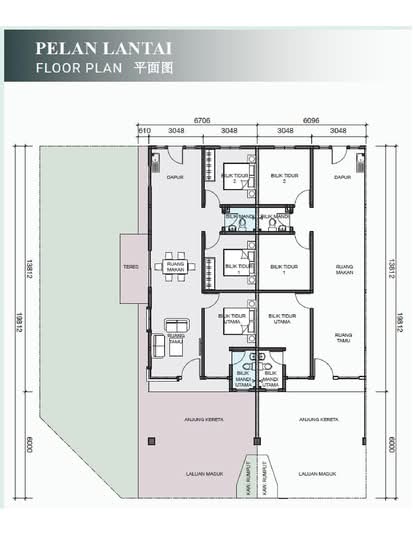 Single Storey Terrace-Phase 7A @ Tanjong Puteri Resort - Floor Plan - iProperty.com.my