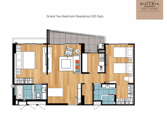 Maitria Residence Rama 9 : มายเทรียณ์ เรสซิเดนซ์ พระราม 9 - Floor Plan