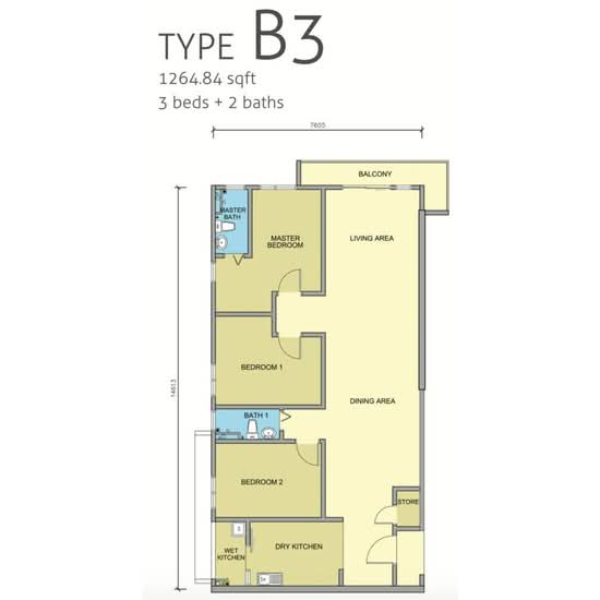 Maple Residences @ Bandar Bestari Klang - Floor Plan - iProperty.com.my