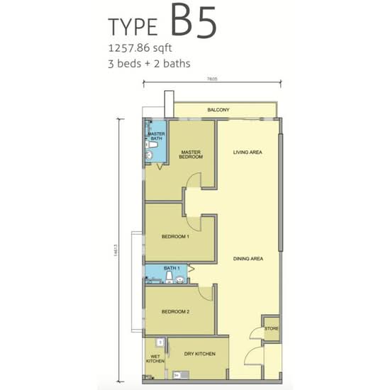 Maple Residences @ Bandar Bestari Klang - Floor Plan - iProperty.com.my