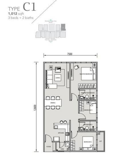 Aurora Tower @ Eco Sky - Floor Plan - iProperty.com.my