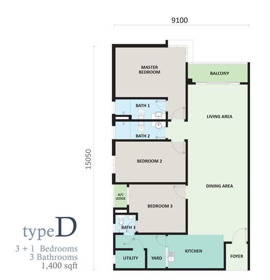 Riverville Residences - Floor Plan - iProperty.com.my