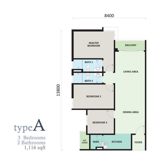 Riverville Residences - Floor Plan - iProperty.com.my