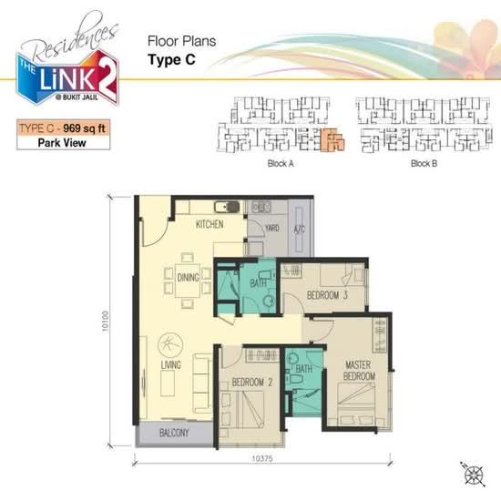 The Link 2 @ Bukit Jalil (Serviced Residences) - Floor Plan - iProperty.com.my
