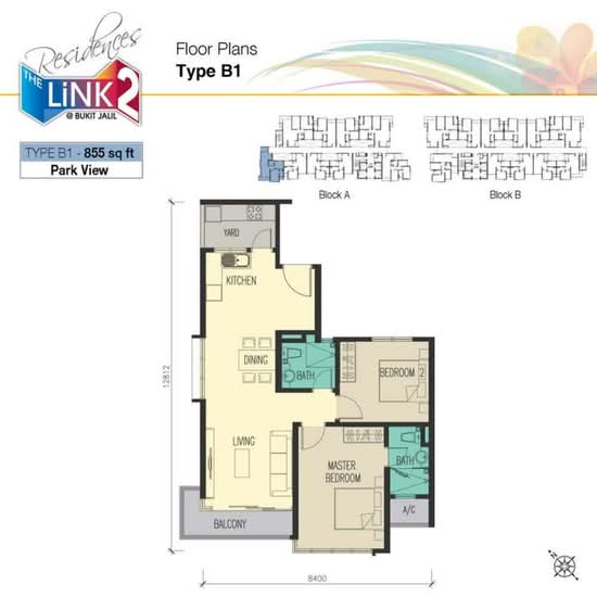 The Link 2 @ Bukit Jalil (Serviced Residences) - Floor Plan - iProperty.com.my