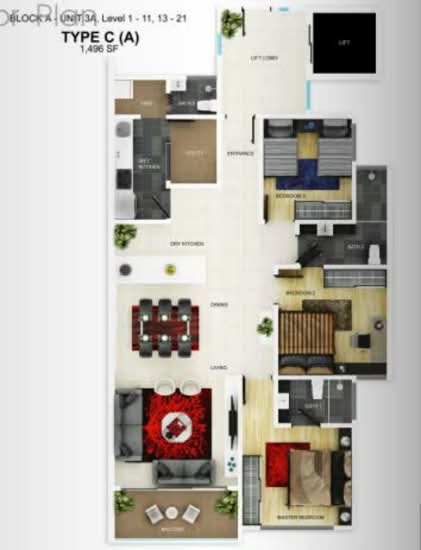 Arte Condominium - Floor Plan - iProperty.com.my