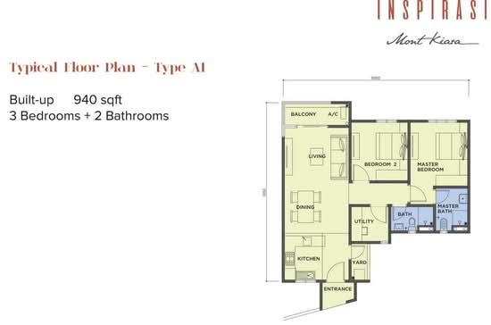 Mont Kiara Damai Resort Condominium - Floor Plan - iProperty.com.my
