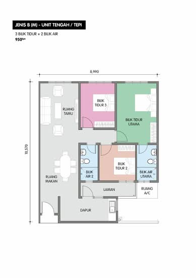 Pelangi Indah Condominium - Floor Plan - iProperty.com.my