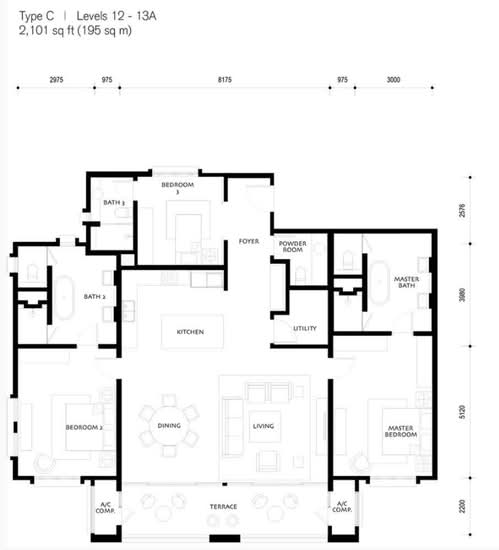 Quayside Seafront Resort Condominiums - Floor Plan - iProperty.com.my