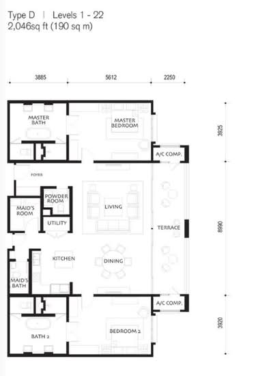 Quayside Seafront Resort Condominiums - Floor Plan - iProperty.com.my