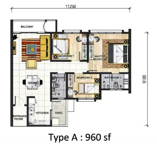 Paraiso Residence @ The Earth - Floor Plan - iProperty.com.my